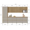Ver imagem 3 de Cozinha 7 Peças 10 Portas Nesher Rainha Microondas 100% MDF