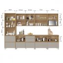 Ver imagem 4 de Cozinha 7 Peças 10 Portas Nesher Rainha Microondas 100% MDF