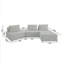 Ver imagem 3 de Sofá Ilha na Caixa em Módulos Mobili Assento + Canto + Assento + Chaise Boucle Branco Estofama