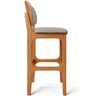 Kit 2 Banquetas Alta Bar Cozinha Sala Jantar Fixa Betta L02 Imbuia Linho Bege - Lyam Decor - 7