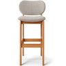 Kit 2 Banquetas Alta Bar Cozinha Sala Jantar Fixa Betta L02 Imbuia Linho Bege - Lyam Decor - 6