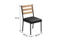 Ver imagem 4 de Conjunto Sala de Jantar Londres 1200x900 c/ 4 Cadeiras 1500 - Courino Preto Fosco / BP Proa