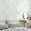 Ver imagem 3 de Papel de Parede Adesivo Texturizado Folhas Menta Lavável Fosco 3m