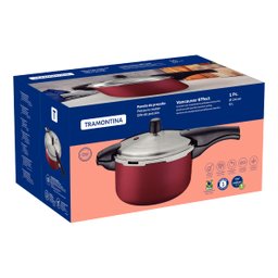 Panela de Pressão Tramontina Vancouver Effrect 6 Litros 24 Cm Vermelho em Alumínio Starflon Max - 3