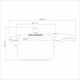 Panela de Pressão Tramontina Vancouver Effrect 6 Litros 24 Cm Vermelho em Alumínio Starflon Max - 4