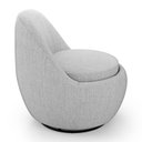 Ver imagem 5 de Kit 02 Poltronas Orgânicas Living Memphis Base Giratória Linho Cinza Claro - Desk Design