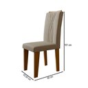 Ver imagem 3 de Mesa de Jantar 4 Lugares Adele com Vidro Cinamomo/Off White - Panorama Móveis