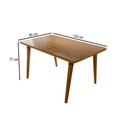 Ver imagem 4 de Mesa de Jantar 4 Lugares Adele com Vidro Cinamomo/Off White - Panorama Móveis