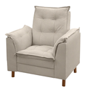 Ver imagem 1 de Poltrona Isa Escritório Consultório Recepção Suede Bege - Mabe Magazine