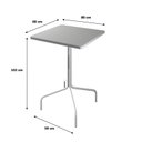 Ver imagem 3 de Mesa Bistrô Quadrada Barcelona 80cm Branco/Tx