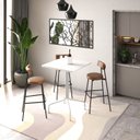 Ver imagem 2 de Mesa Bistrô Quadrada Barcelona 80cm Branco/Tx