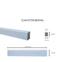 Ver imagem 1 de Kit 10 Brs - 21 Metros de Cordão / Rodameio / Rodapé 02 cm em MDF Branco