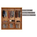 Ver imagem 3 de Guarda-Roupa Casal 100% MDF com 3 Portas de Correr 182cm Multimóveis CR35529 Madeirado