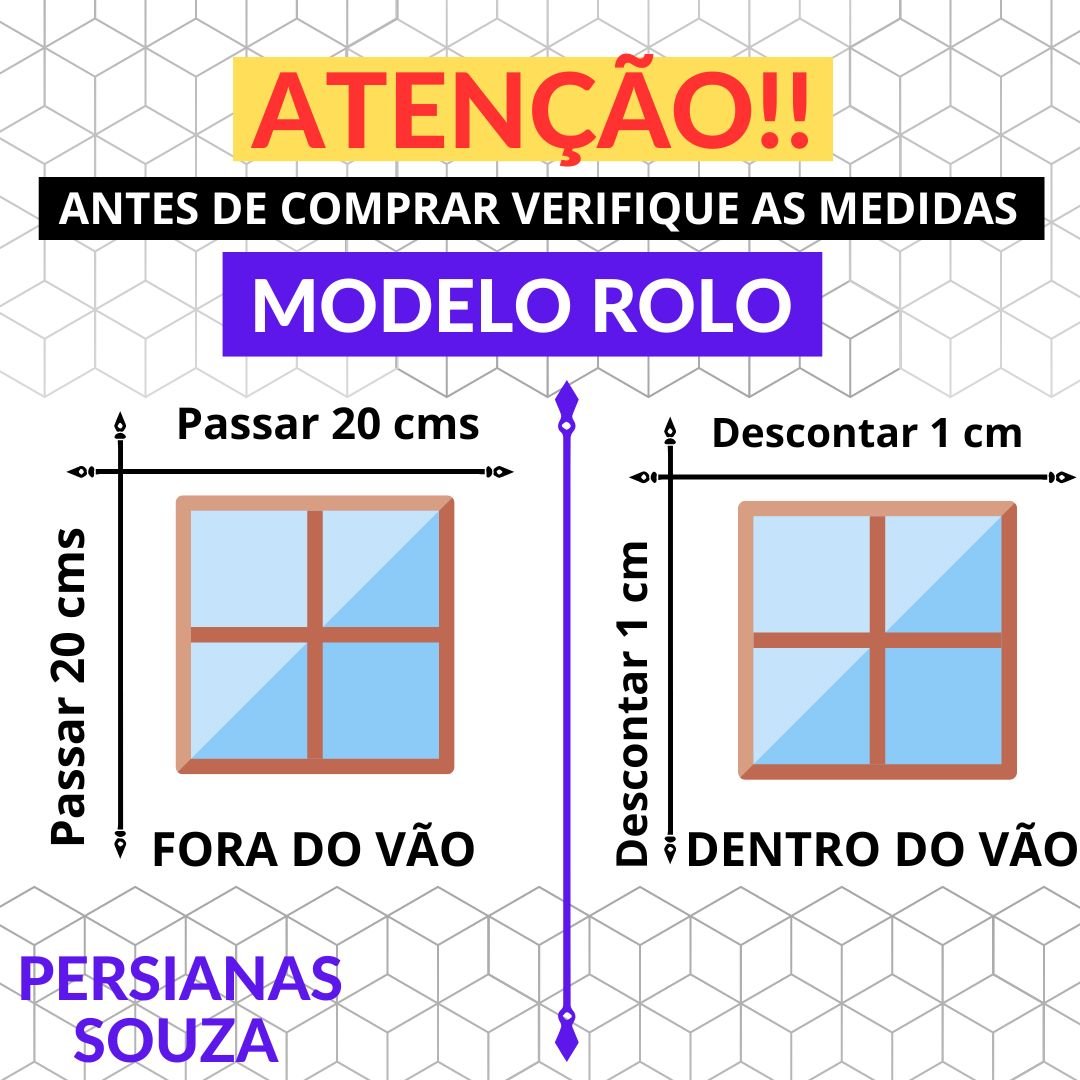 Cortina Persiana Rolo Tela Solar 5% Largura 1,20 X 1,20 Altura Limpeza Fácil - 2