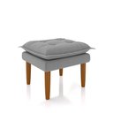 Ver mais imagens de Poltrona de Amamentação Quarto de Bebê Gracy com Puff Pés Palito Veludo Cinza G85 - Gran Belo