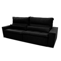 Sofá Retrátil/Reclinável Amsterdam 3,00m Suede Velut com Molas no Assento - King House - 5
