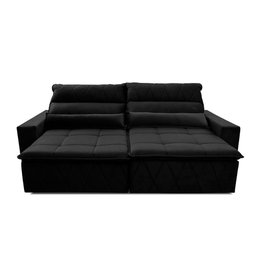 Sofá Retrátil/Reclinável Amsterdam 3,00m Suede Velut com Molas no Assento - King House - 4