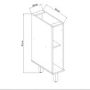 Ver imagem 2 de Balcão para Cozinha Modulada 20cm Nicho e 1 Prateleira Mdf Cor:mint