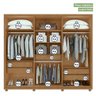 Guarda Roupa Casal com Espelho 6 Portas 5 Gavetas Únique Móveis Lopas - 9