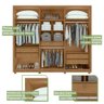 Guarda Roupa Casal com Espelho 6 Portas 5 Gavetas Únique Móveis Lopas - 8