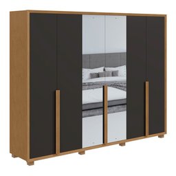 Guarda Roupa Casal com Espelho 6 Portas 5 Gavetas Únique Móveis Lopas - 3