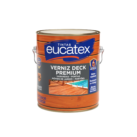 Verniz Eucatex Deck Premium Natural Semi Brilhante 3,6L