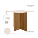 Ver imagem 2 de Sala de Jantar Helo 90x90 com Vidro 4l Cadeiras Jade Poliman Móveis