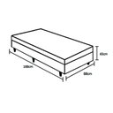 Ver imagem 2 de Cama Box Solteiro + Colchão De Molas Ensacadas Airtech 70X88X188:Preto
