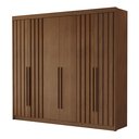 Ver imagem 3 de Guarda-Roupa Casal 6 Portas 4 Ripadas 100% MDF Portugal Cacau Marrom