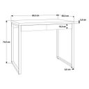 Ver imagem 6 de Escrivaninha Mesa Escritório Kuadra 2 Gavetas 90cm Industrial Carvalho Marrom