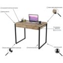 Ver imagem 5 de Escrivaninha Mesa Escritório 90cm 2 Gavetas Kuadra