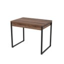 Ver imagem 4 de Escrivaninha Mesa Escritório Kuadra 2 Gavetas 90cm Industrial Nogal Marrom