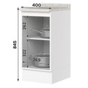 Ver imagem 3 de Balcao com Tampo 1 Porta 40 Cm Americana Branco Calcare Henn