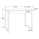 Ver imagem 6 de Escrivaninha Mesa Escritório Kuadra 2 Gavetas 90cm Industrial Snow Bege