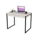 Ver imagem 3 de Escrivaninha Mesa Escritório Kuadra 2 Gavetas 90cm Industrial Snow Bege