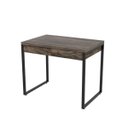 Ver imagem 4 de Escrivaninha Mesa Escritório Kuadra 2 Gavetas 90cm Industrial Carvalho Dark Marrom