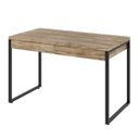 Ver imagem 4 de Escrivaninha Mesa Escritório Kuadra 2 Gavetas 120cm Industrial Carvalho Marrom