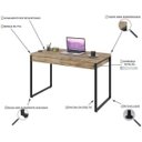 Ver imagem 5 de Escrivaninha Mesa Escritório 120cm 2 Gavetas Kuadra