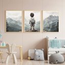 Ver imagem 2 de Kit 3 Quadros Menino Montanha Aventuras Quarto Infantil Bebê