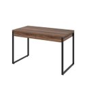 Ver imagem 4 de Escrivaninha Mesa Escritório Kuadra 2 Gavetas 120cm Industrial Nogal Marrom