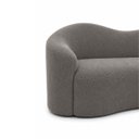 Ver imagem 7 de Kit Sofá + Puf Star 230 cm Orgânico 2 Lugares Sala Recepção:Cinza Escuro/Bouclé