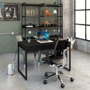 Ver mais imagens de Escrivaninha Mesa Escritório Kuadra 2 Gavetas 120cm Industrial Preto Ônix