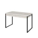 Ver imagem 4 de Escrivaninha Mesa Escritório Kuadra 2 Gavetas 120cm Industrial Snow Bege