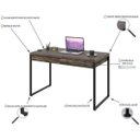 Ver imagem 5 de Escrivaninha Mesa Escritório 120cm 2 Gavetas Kuadra