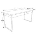 Ver imagem 6 de Escrivaninha Mesa Escritório Kuadra 2 Gavetas 135cm Industrial Carvalho Marrom