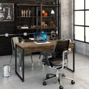 Ver imagem 2 de Escrivaninha Mesa Escritório 135cm 2 Gavetas Kuadra