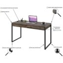 Ver imagem 5 de Escrivaninha Mesa Escritório 135cm 2 Gavetas Kuadra
