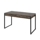 Ver imagem 4 de Escrivaninha Mesa Escritório Kuadra 2 Gavetas 135cm Industrial Carvalho Dark Marrom