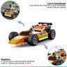 Brinquedo LEGO City Carro de Corrida Laranja Blocos de Montar Infantil Criança 4+ Anos - 4