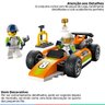 Brinquedo LEGO City Carro de Corrida Laranja Blocos de Montar Infantil Criança 4+ Anos - 2